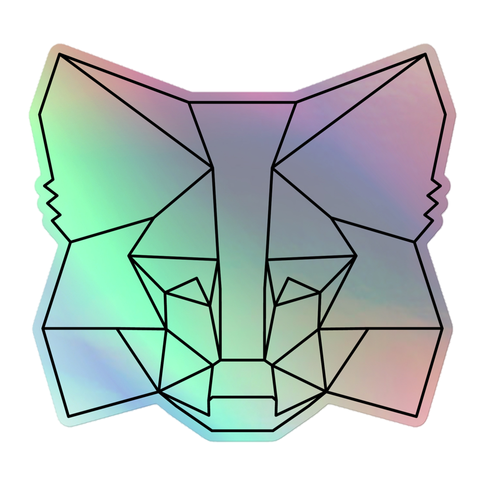 MetaMask Outline Logo Holographic Sticker