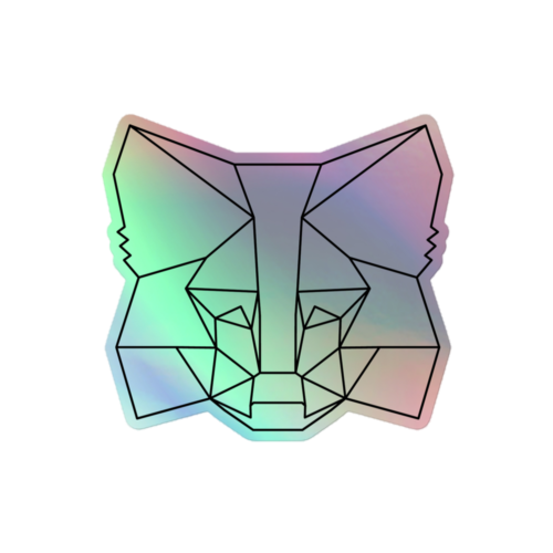 MetaMask Outline Logo Holographic Sticker