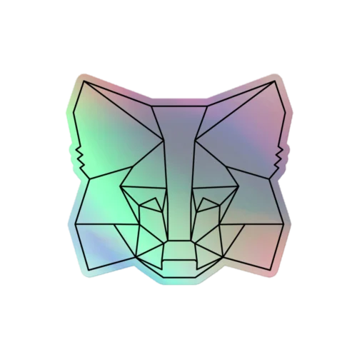 MetaMask Outline Logo Holographic Sticker