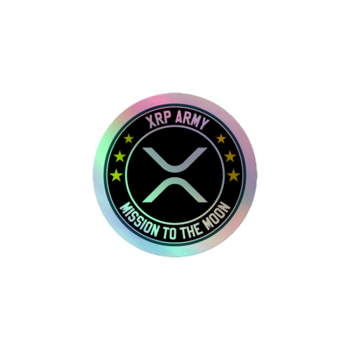 XRP Army: Mission To The Moon Holographic Sticker