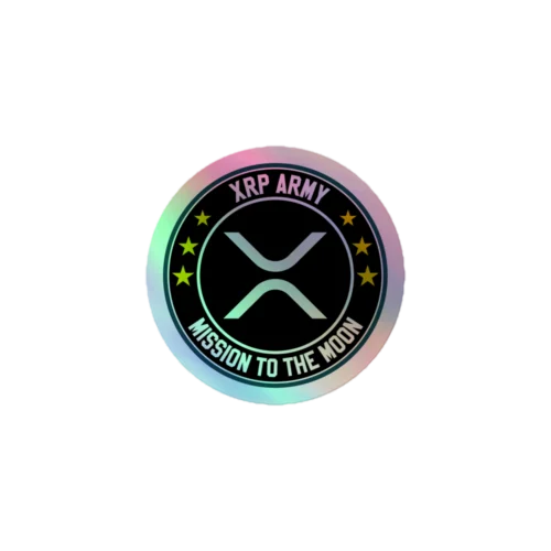 XRP Army: Mission To The Moon Holographic Sticker