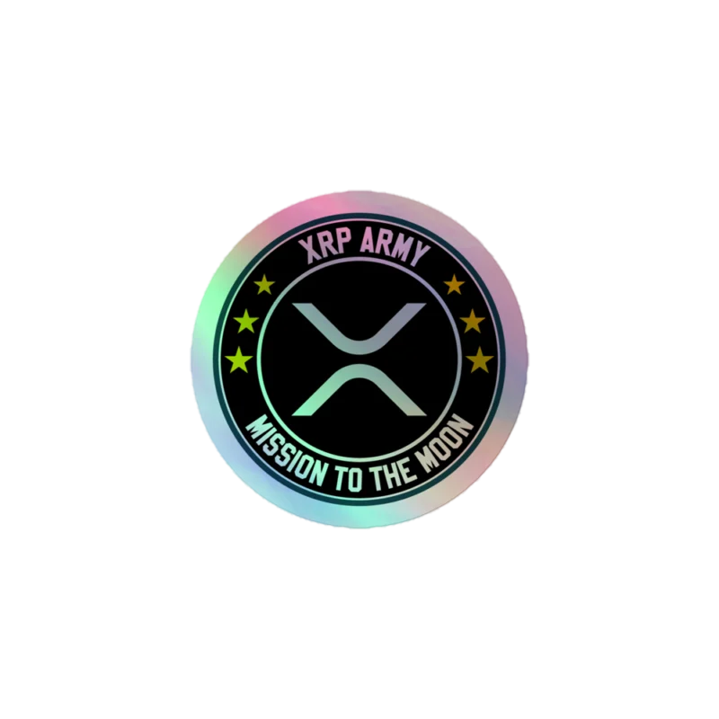 XRP Army: Mission To The Moon Holographic Sticker