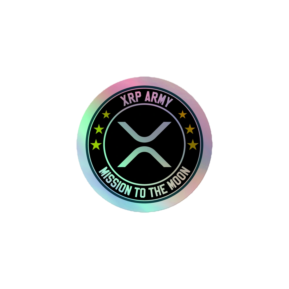XRP Army: Mission To The Moon Holographic Sticker