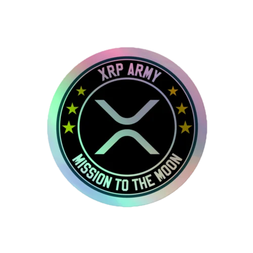 XRP Army: Mission To The Moon Holographic Sticker