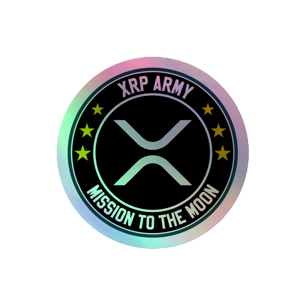 XRP Army: Mission To The Moon Holographic Sticker