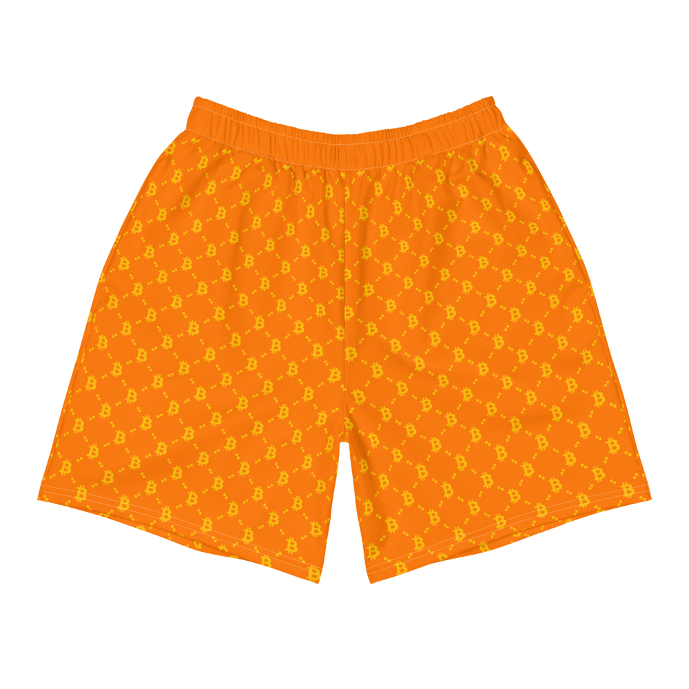 Bitcoin Orange Fashion Men's Beach Shorts