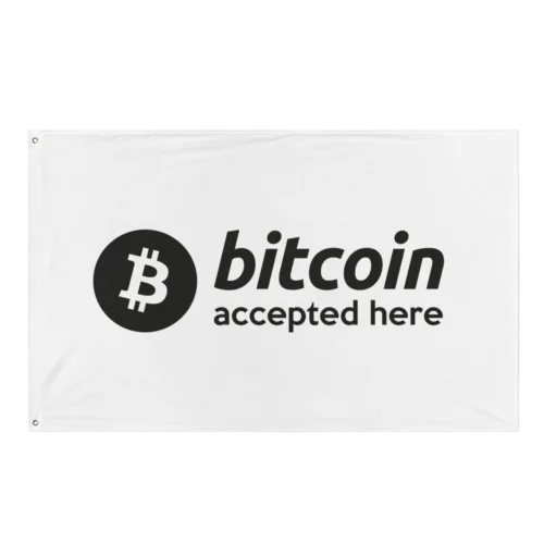 Bitcoin Accepted Here Flag