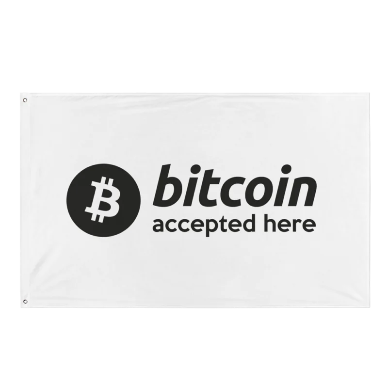 Bitcoin Accepted Here Flag