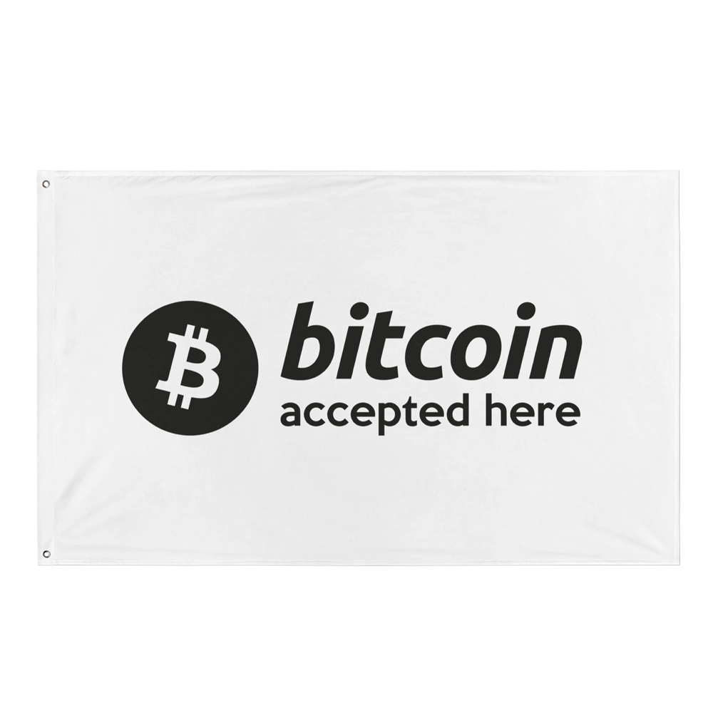 Bitcoin Accepted Here Flag