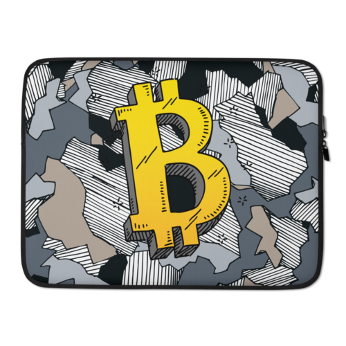 Bitcoin Sketch Logo Laptop Sleeve