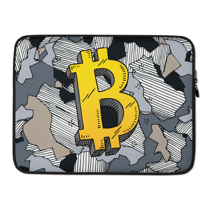 Bitcoin Sketch Logo Laptop Sleeve