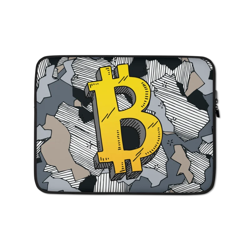 Bitcoin Sketch Logo Laptop Sleeve