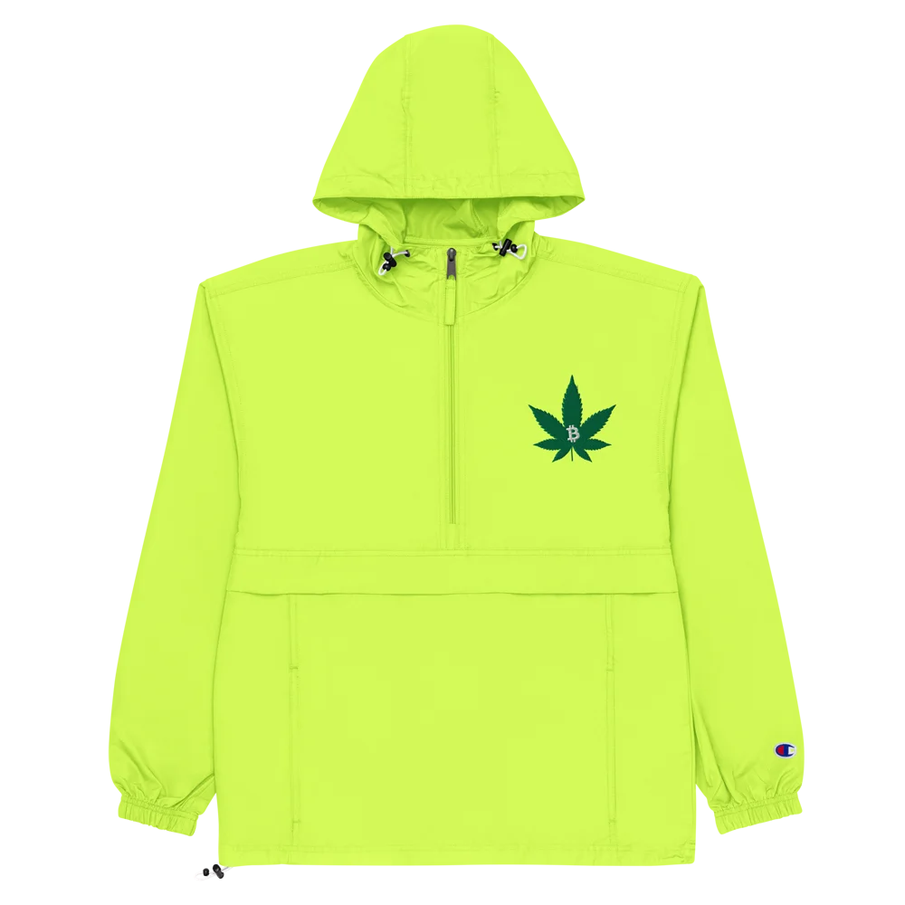 Bitcoin & Weed Champion Packable Jacket - Image 3