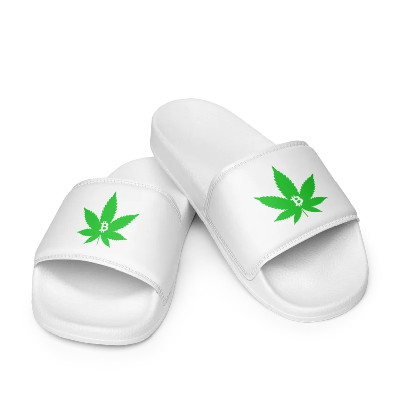 Bitcoin & Weed Men’s Slides