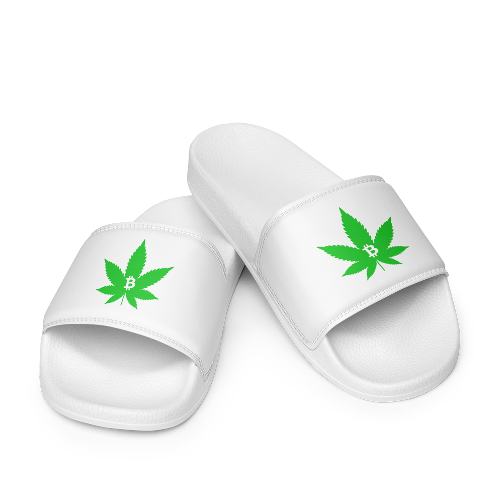 Bitcoin & Weed Men’s Slides