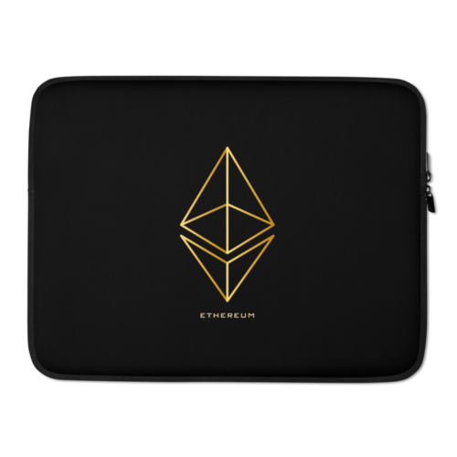 Ethereum Gold Logo Laptop Sleeve