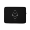 Ethereum White Outline Logo Laptop Sleeve