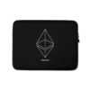 Ethereum White Outline Logo Laptop Sleeve