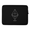 Ethereum White Outline Logo Laptop Sleeve