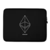 Ethereum White Outline Logo Laptop Sleeve