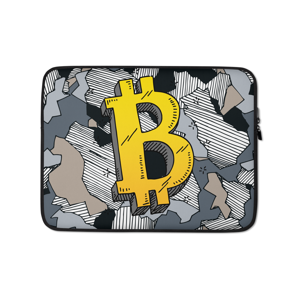 Bitcoin Sketch Logo Laptop Sleeve