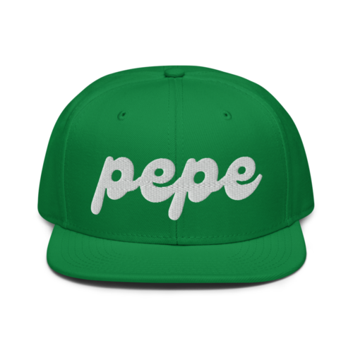 snapback kelly green front 64aed363184ad - $PEPE Snapback Hat
