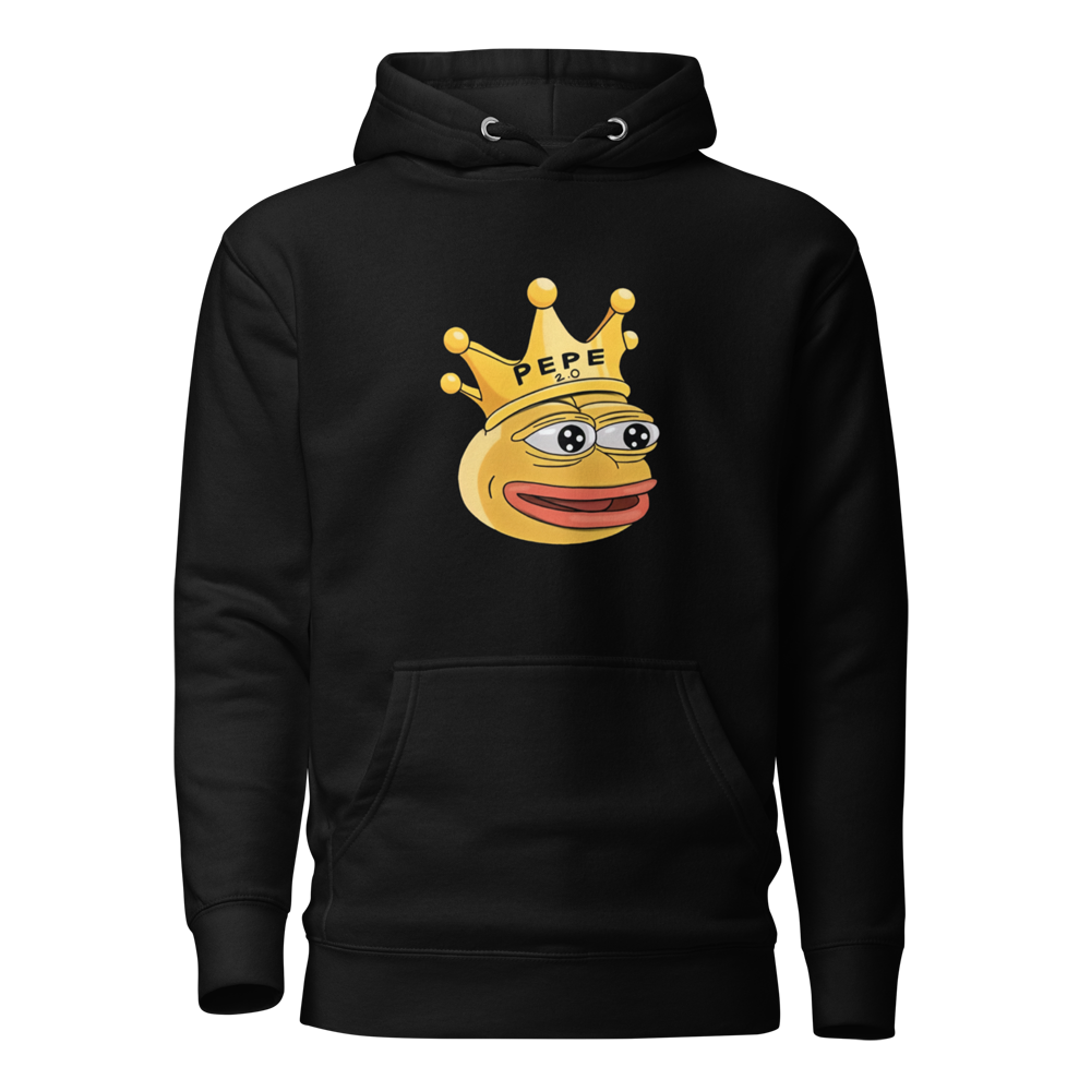 unisex premium hoodie black front 64aedc67a0d10 - $PEPE2 The King Hoodie