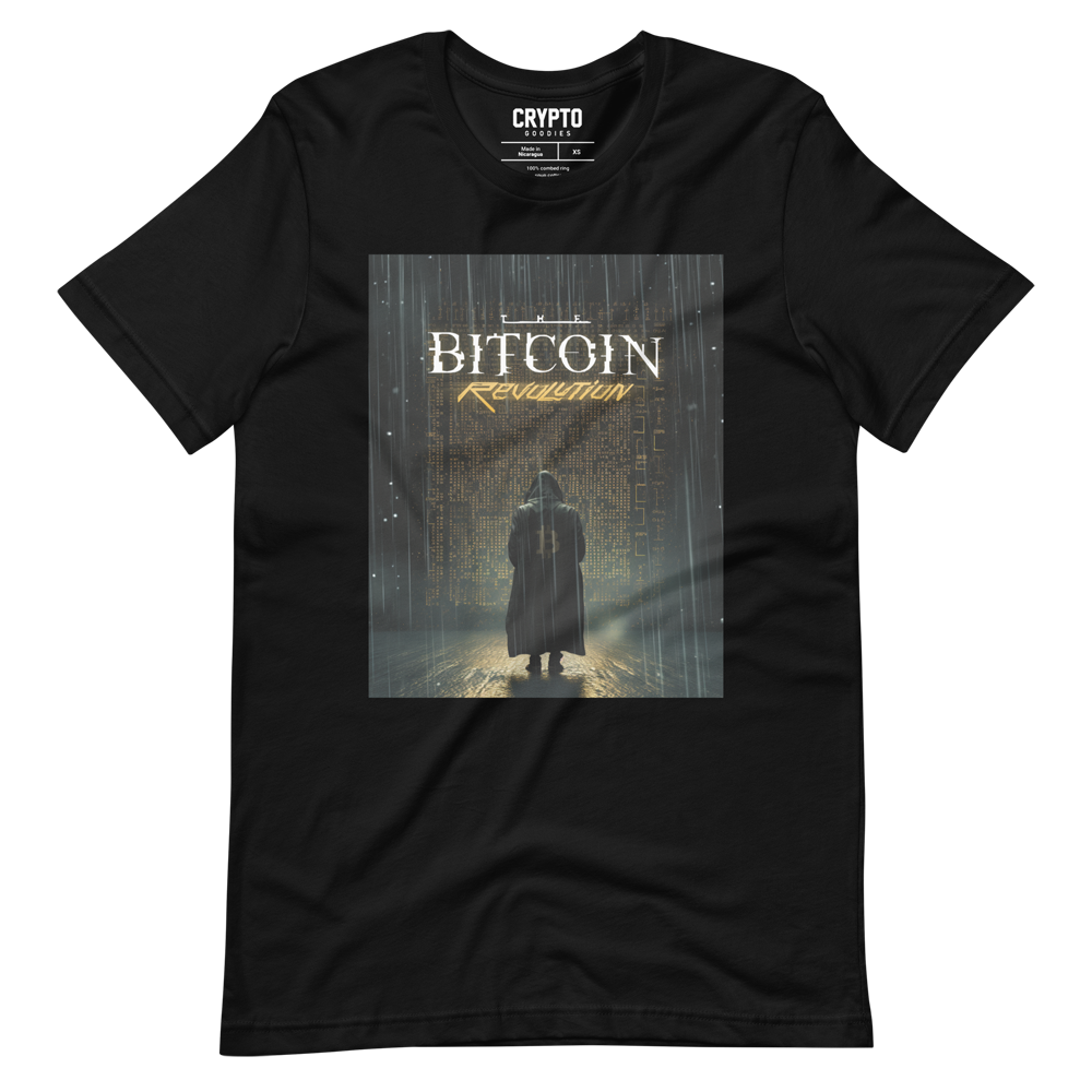 unisex staple t shirt black front 64c22f7216eb2 - Bitcoin: Revolution T-Shirt