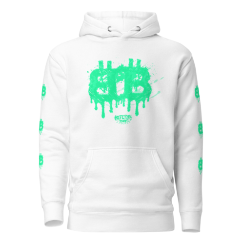 unisex premium hoodie white front 64cfeb488b760 - Bitcoin Paris Grafitti Hoodie