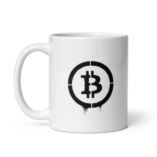 Bitcoin Stencil Logo mug