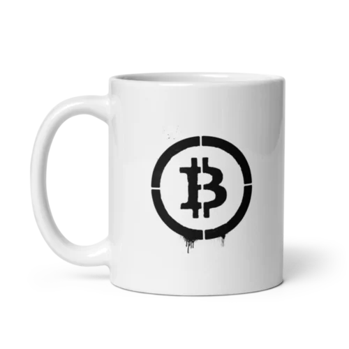 Bitcoin Stencil Logo mug