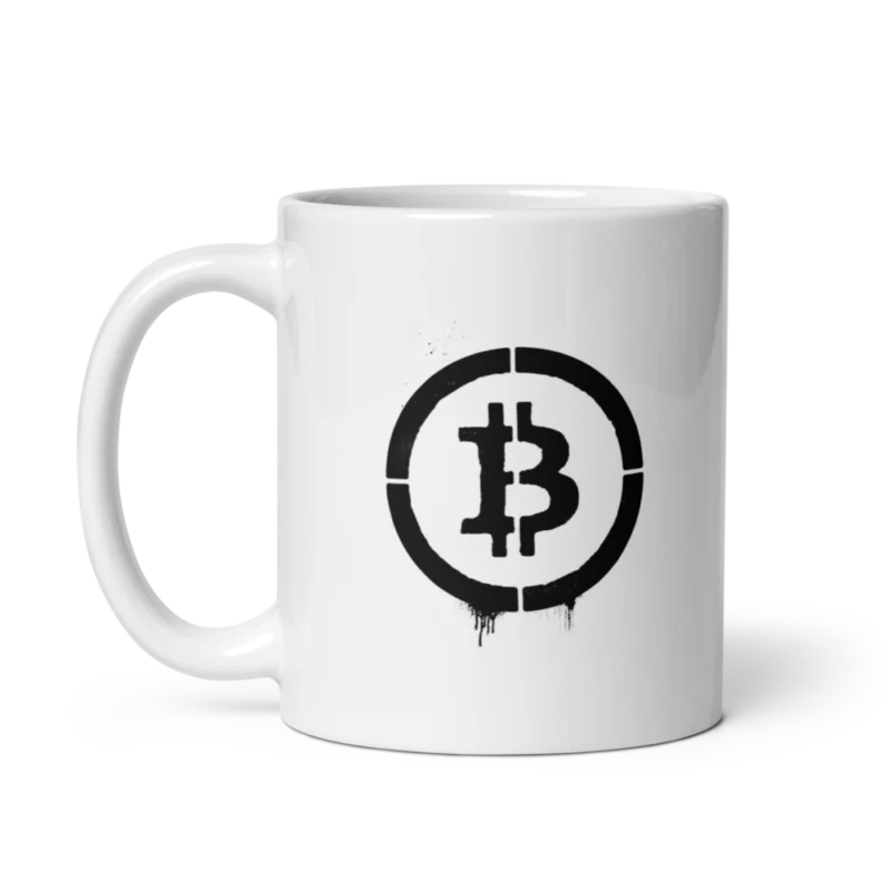 Bitcoin Stencil Logo mug