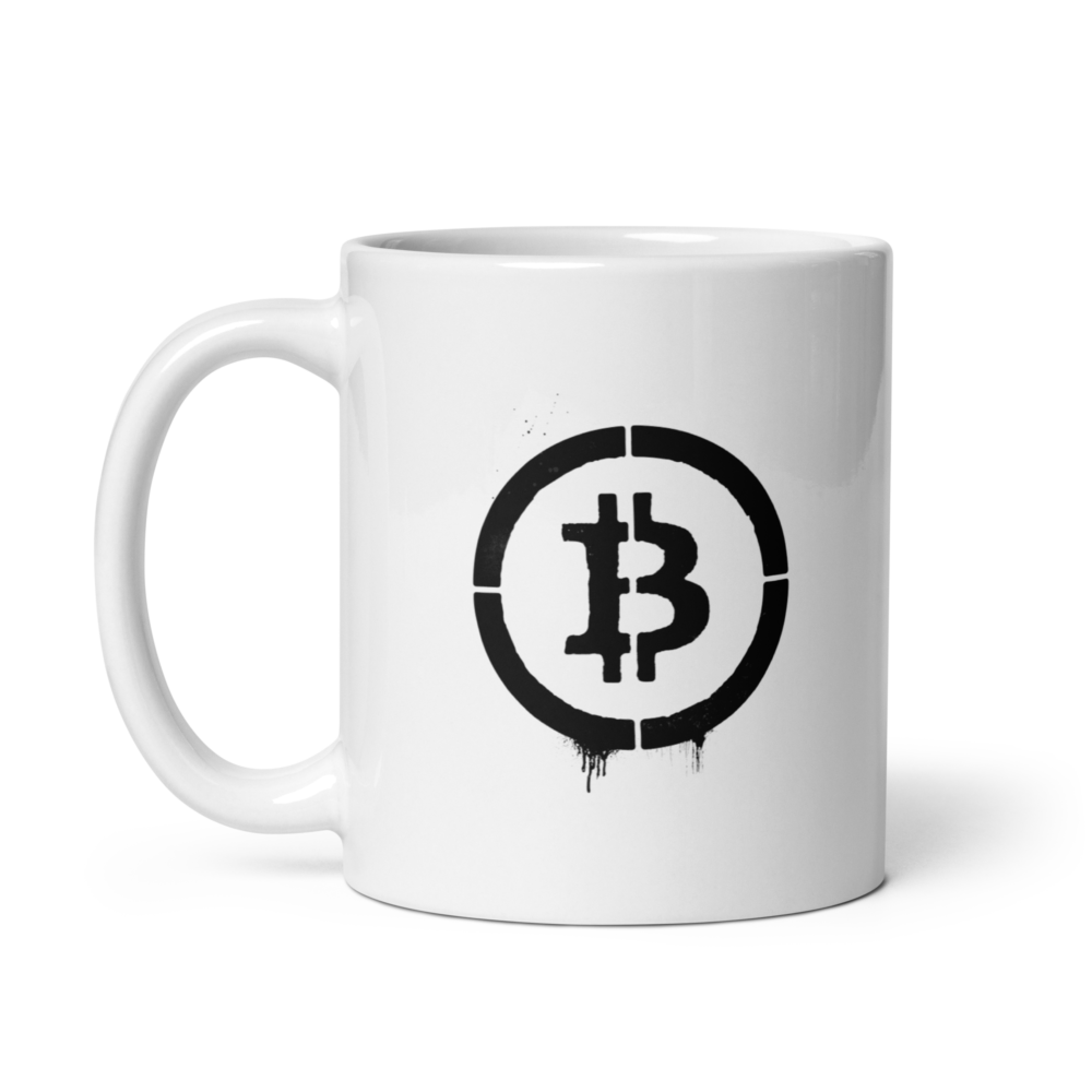 Bitcoin Stencil Logo Mug