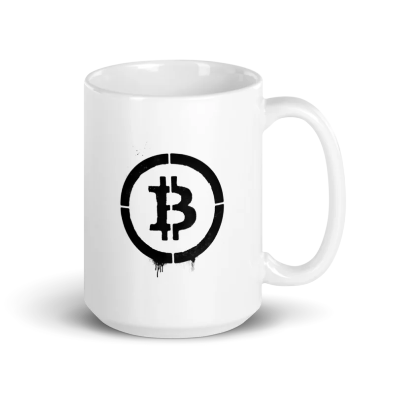 Bitcoin Stencil Logo mug