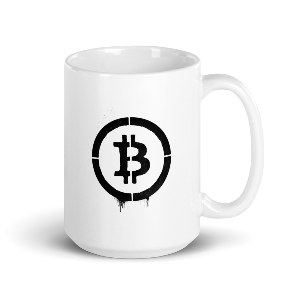 Bitcoin Stencil Logo mug