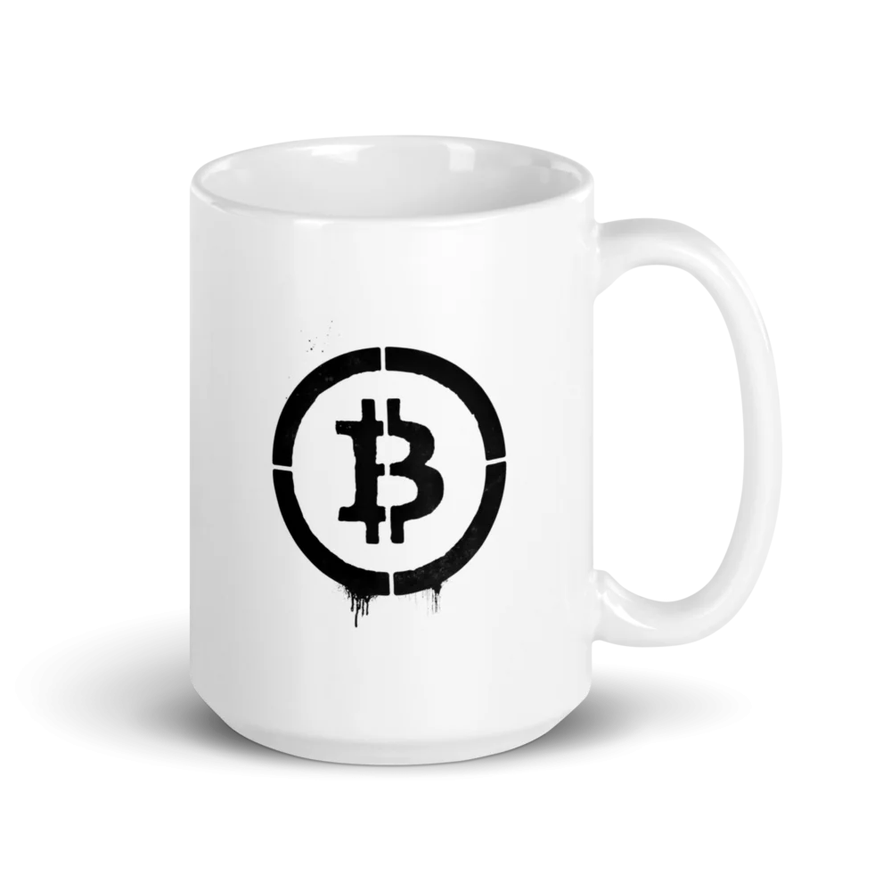 Bitcoin Stencil Logo mug - Image 3