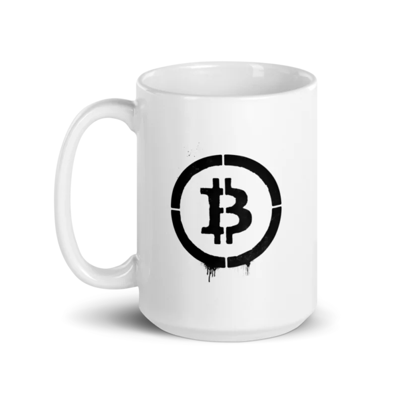 Bitcoin Stencil Logo mug