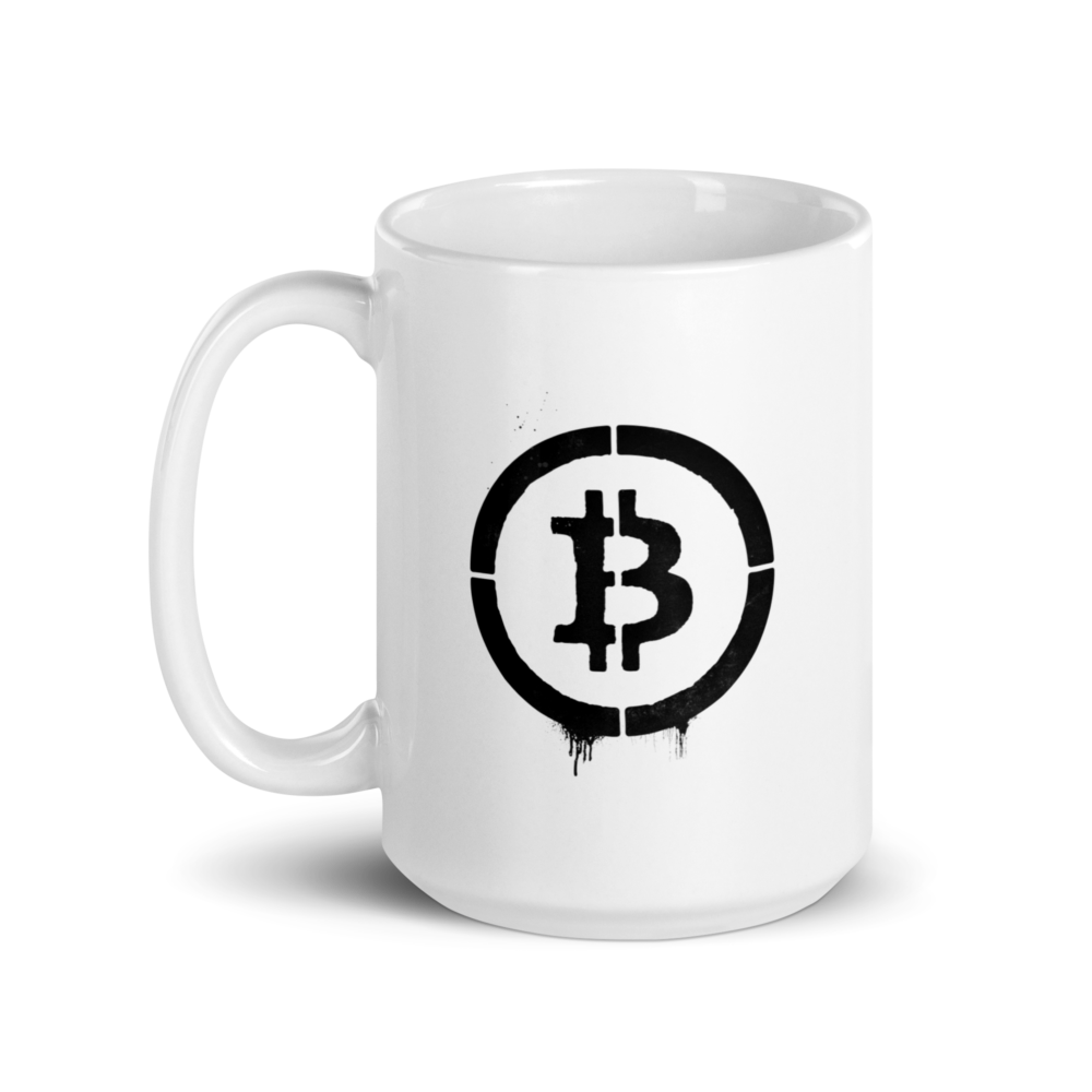 Bitcoin Stencil Logo mug