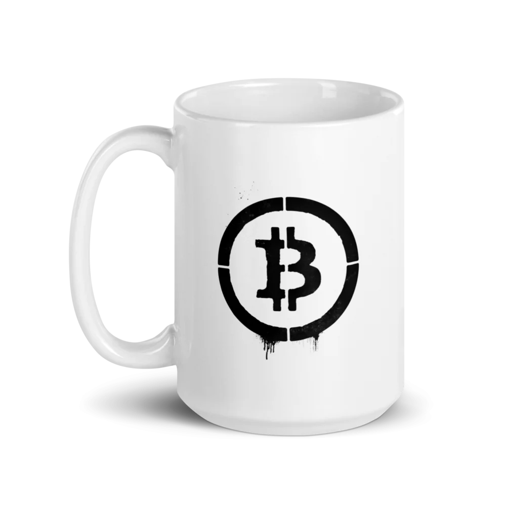 Bitcoin Stencil Logo mug - Image 4