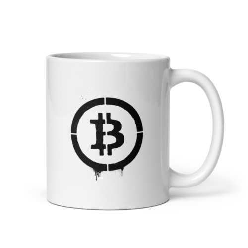 Bitcoin Stencil Logo mug