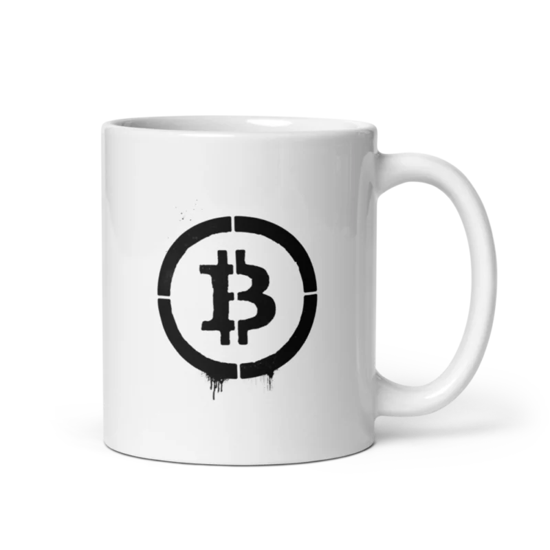Bitcoin Stencil Logo mug