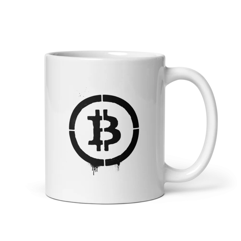 Bitcoin Stencil Logo mug