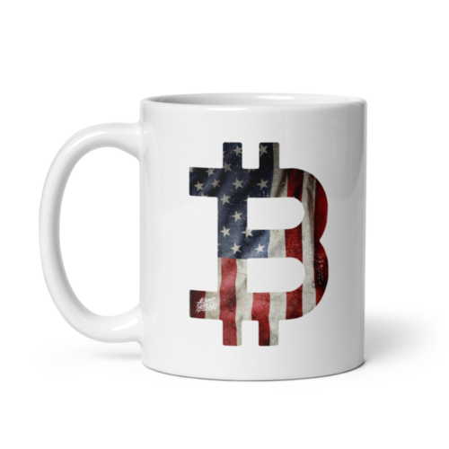 Bitcoin USA Flag mug