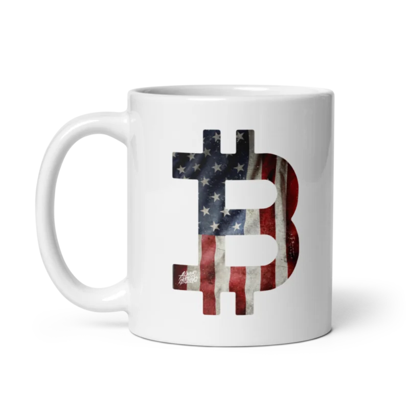 Bitcoin USA Flag mug