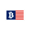 Bitcoin USA Flag Sticker