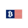 Bitcoin USA Flag Sticker