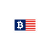 Bitcoin USA Flag Sticker
