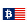 Bitcoin USA Flag Sticker