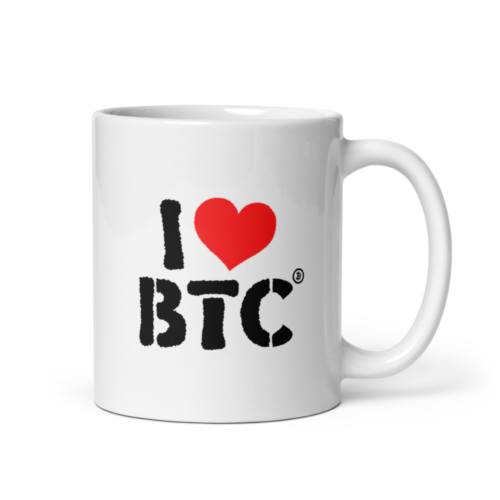 I Love BTC mug