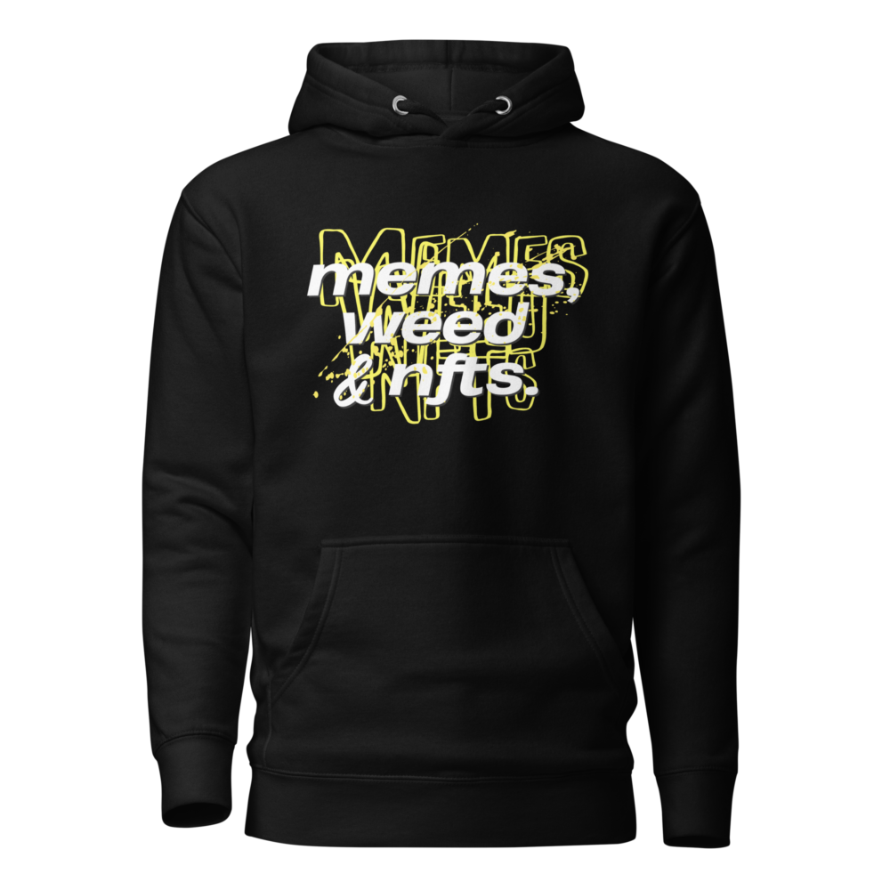 unisex premium hoodie black front 6500c994d261a - Memes, Weed & NFTs Hoodie